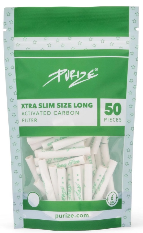 PURIZE Activated Carbon Filter 1x 50 Bag, Extra Long, 6mmø, White