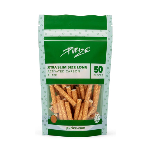 PURIZE Activated Carbon Filter 1x 50 Bags, Extra Long, 6mmø, Spy