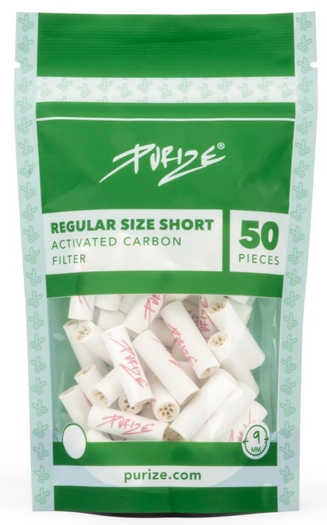 PURIZE Aktivkohlefilter 1x50er, 9mmØ SHORT