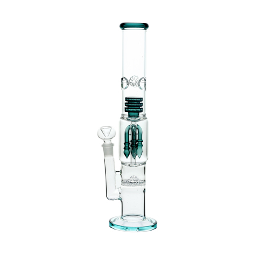 Bluegreen Bong, Honeycomb+Shower+Percolator, 45cm