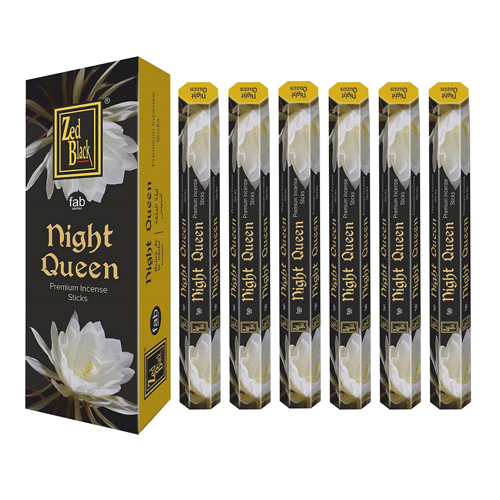 Incense, Zed Black, NIGHT QUEEN, 6 packs of 20 sticks