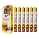 Incense, Zed Black, HONEY ROSE, 6 packs of 20 sticks