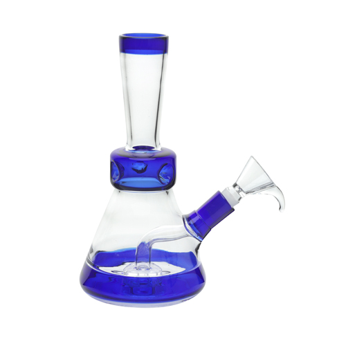 Glass Bong, BLUE, Drum Percolator, approx. 20 cm