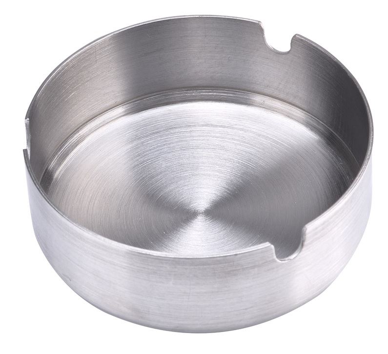 Ashtray, Stainless Steel, 8cm Ø, Pack Of 6