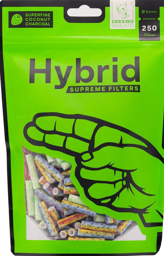 Hybrid Supreme Filters, COLORFUL, 6.4 mm Diameter, 250 Per Bag