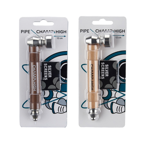 Metal / WOODEN PIPE, 12cm, 1 Piece