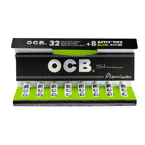 OCB Premium KS Slim schwarz mit ACTIVE Tips, VE20