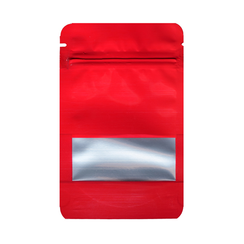 Mylarbeutel small WINDOW, 140 x 85mm, VE50, Rot