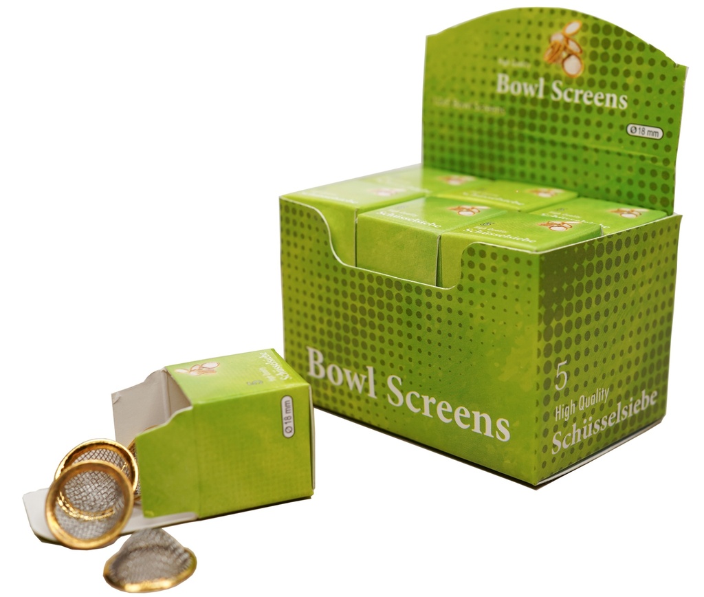 Steel Bowl Screens, 12 X 5 Pieces, 18 mm Ø