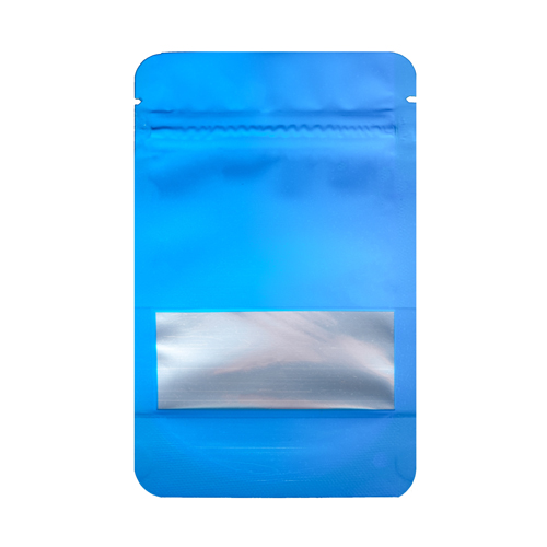 Mylarbeutel small WINDOW, 140 x 85mm, VE50, Blau