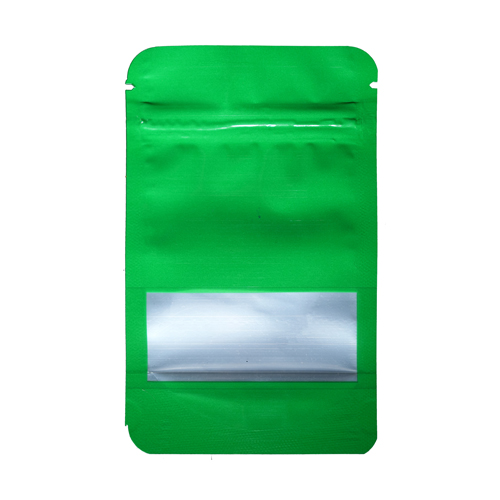 Small WINDOW Mylar Bag, 140 X 85 Mm, Pack Of 50, GREEN
