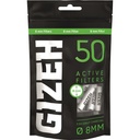 GIZEH Schwarz Active Filter Regular, 1x50er, 8mmØ