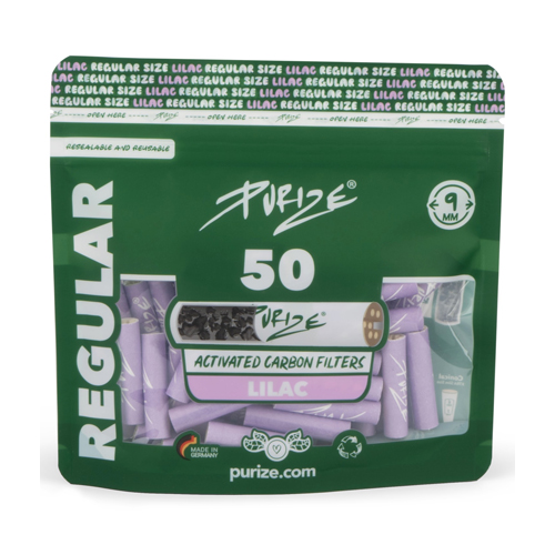 PURIZE Activated Carbon Filter PURPLE, 1x50, 9mmø Regular