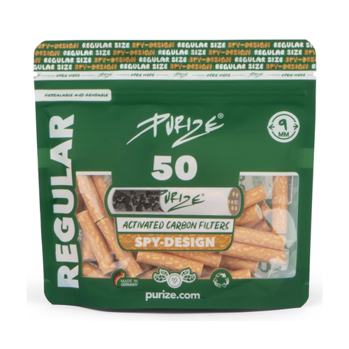 PURIZE Aktivkohlefilter SPION, 1x50er 9mmØ Regular