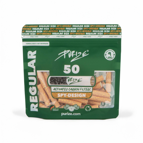 PURIZE Aktivkohlefilter SPION, 1x50er 9mmØ Regular