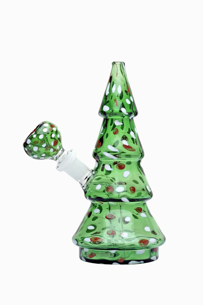 Glass Bong, Christmas Tree, 18 cm