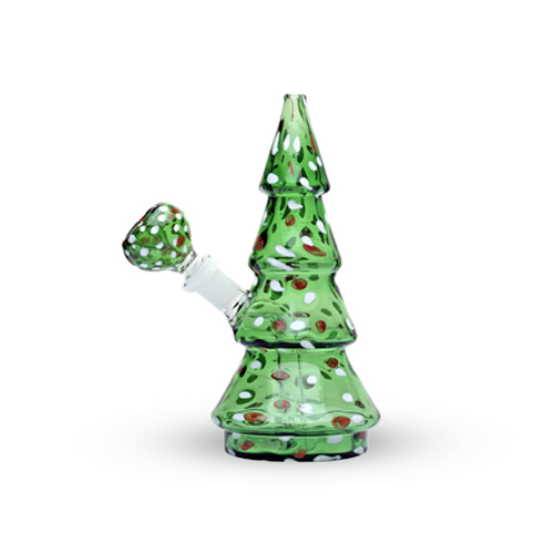 Glass Bong, Christmas Tree, 18 cm
