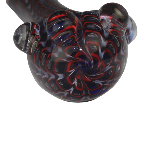 Farbig Glas Pipe, heavy, 14 cm