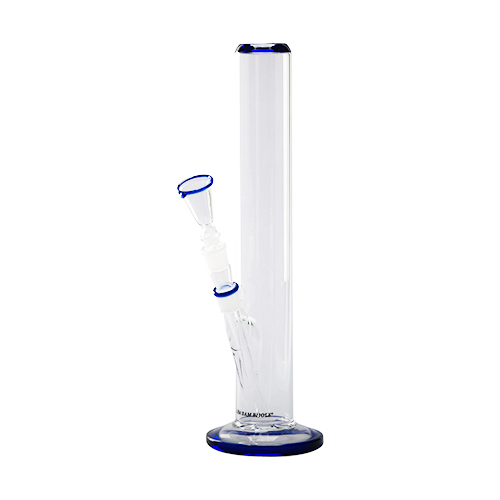 Glass Bong, 18.8 Cm, 40 Cm, Blue Edges, 55 mm Ø (GB51AFB)