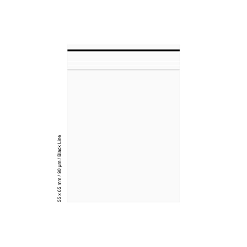 Polybeutel 5,5 mal 6,5cm, 90my, VE500, Schwarz LINE