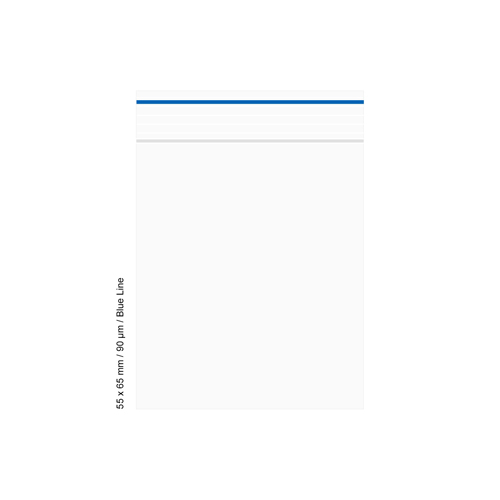 Polybeutel 5,5 mal 6,5cm, 90my, VE500, Blau LINE