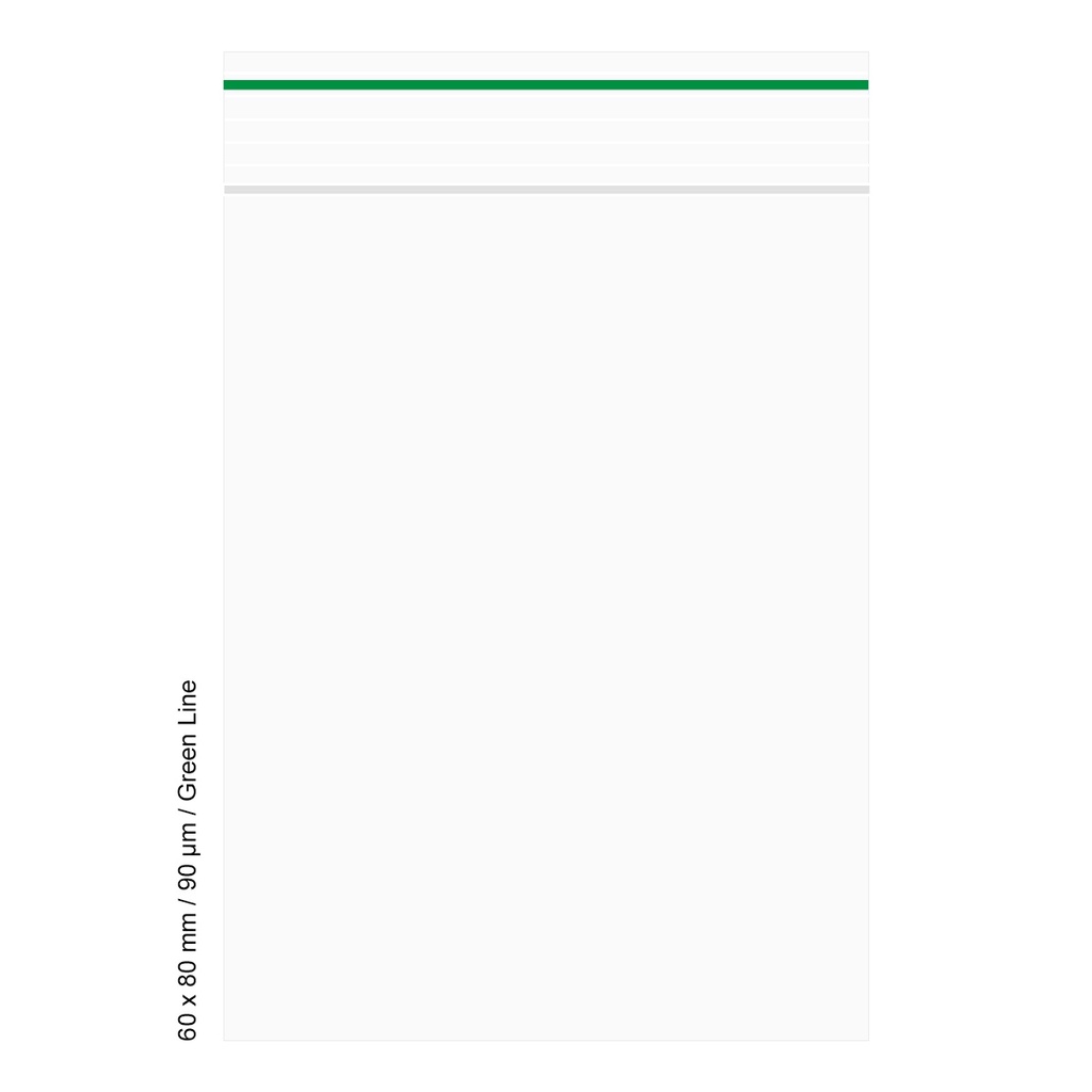 Polybeutel 6 mal 8 cm, 90my, VE500, GREEN LINE