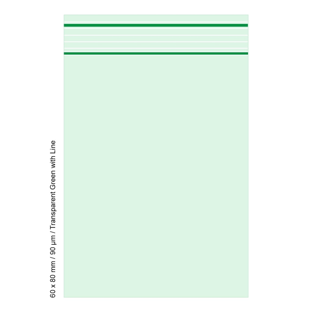 Polybeutel 6 x 8cm, 90my, VE500, Transparent GREEN