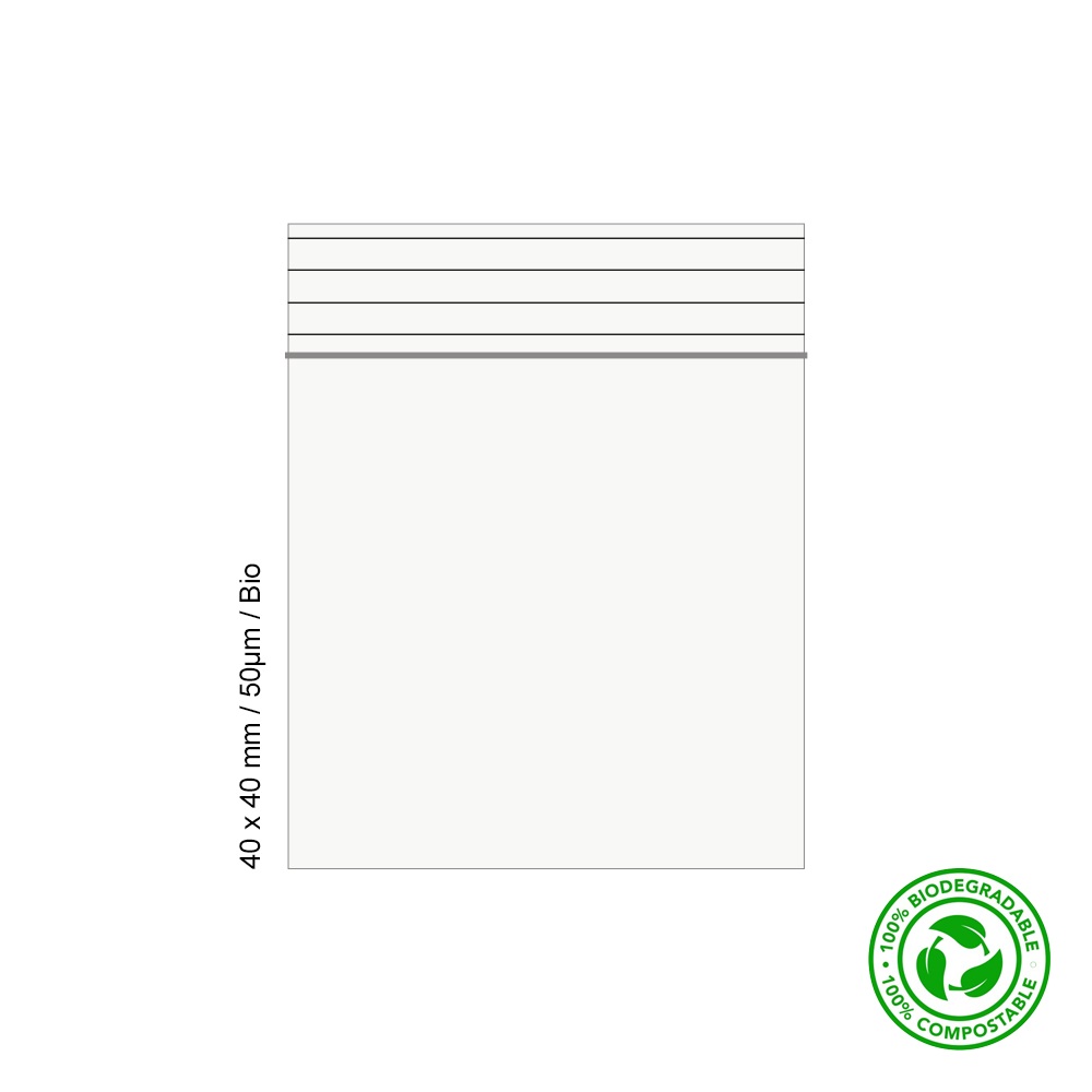Poly Bag 4 X 4 Cm, 50 Μ, 100% Organic, VE1000