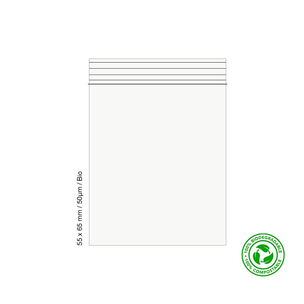 Poly Bag 5.5 X 6.5 Cm, 50 Μ, 100% Organic, VE1000