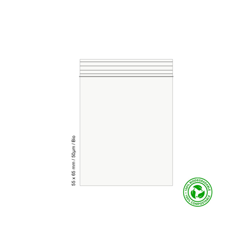 Poly Bag 5.5 X 6.5 Cm, 50 Μ, 100% Organic, VE1000