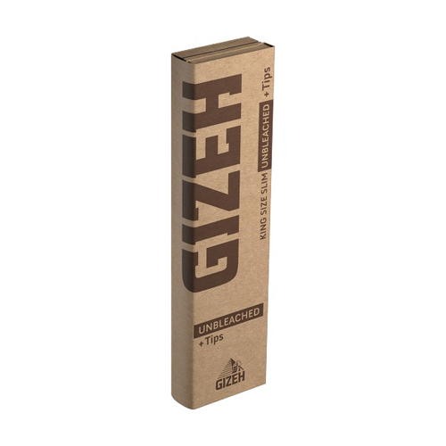 Gizeh King Size Slim UNBLEACHED + Tips, Pack Of 26