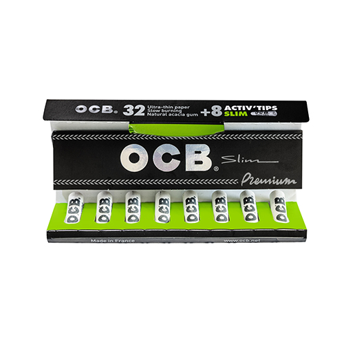 OCB KS Slim Schwarz Pack 1/2 und Pack mit ACTIVE Tip