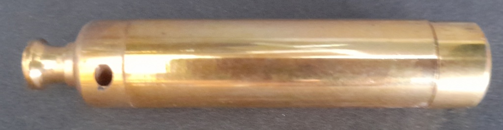 Messing Pfeife, Gold, 6,5cm lang und schraubbar