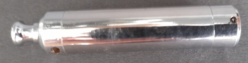 Messing Pfeife, Silber, 6,5cm lang und schraubbar