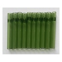 Glass One-hitter, GREEN, Pack Of 10, 9 Cm, Cigarette Pipe