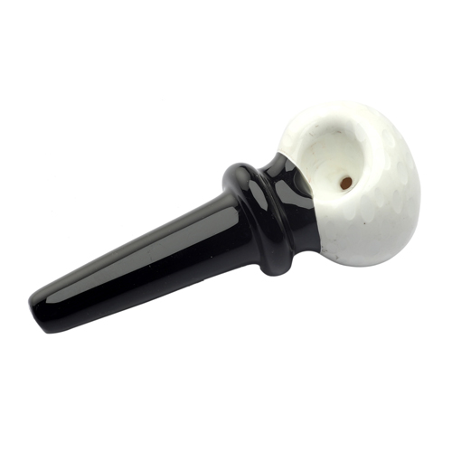 Glass Pipe, Black/white, approx. 12 cm