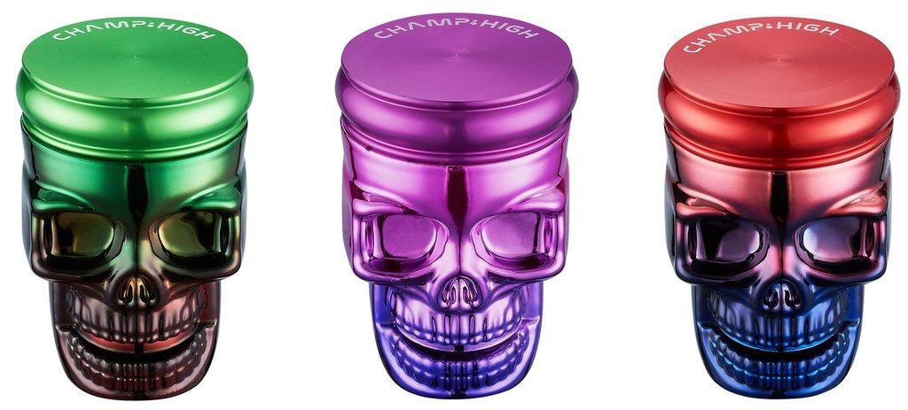Metal Grinder, 42mmø, 3-piece, SKULL HEAD