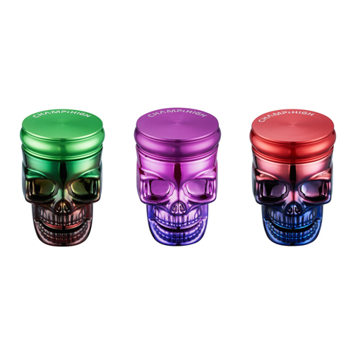 Metal Grinder, 42mmø, 3-piece, SKULL HEAD