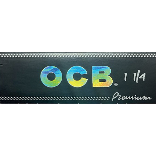 OCB Black Premium 1 1/4, 25 Booklets Of 50 Sheets