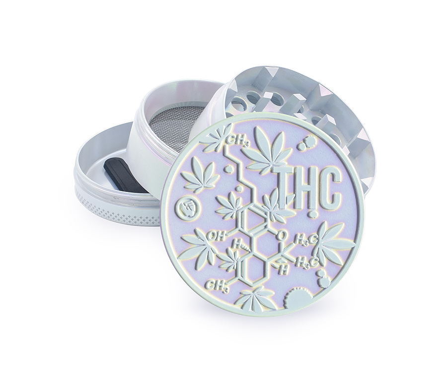 Metall Grinder, ICY PEARL THC MOLECULE, 50mmØ