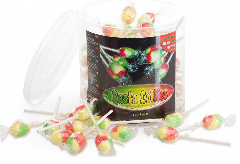 Hemp Lolly Rasta-farben, VE80, Stück á 11g