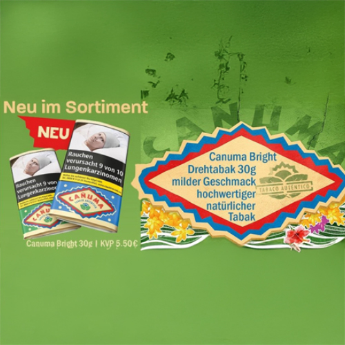 Canuma Rolling Tobacco, Bright, Pack Of 6, 30g Each