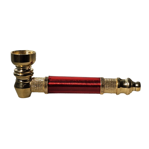 Screw-on pipe, metal/plastic, 9 cm long, gold
