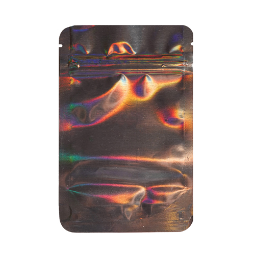 Mylar Bags 140 X 85 Mm, Pack Of 50, Black Holographic