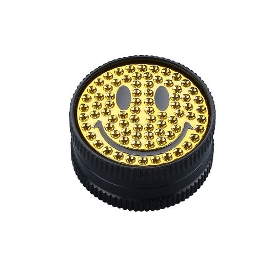 Metal Grinder, 30mmø, 2-piece, Yellow Smile