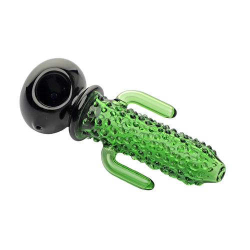 Glass hand pipe, approx. 13 cm long