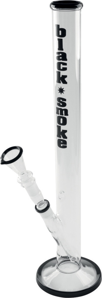 Glasbong Zylinder, Schwarz Smoke, 46cm Höhe, 18.8er
