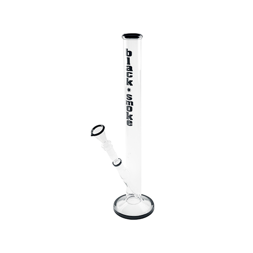 Glasbong Zylinder, Schwarz Smoke, 46cm Höhe, 18.8er