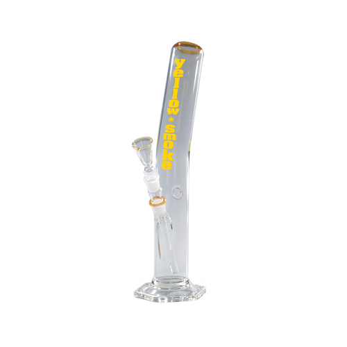 Glass Bong - 18.8 cm - 40 cm - Yellow Smoke - Round Base