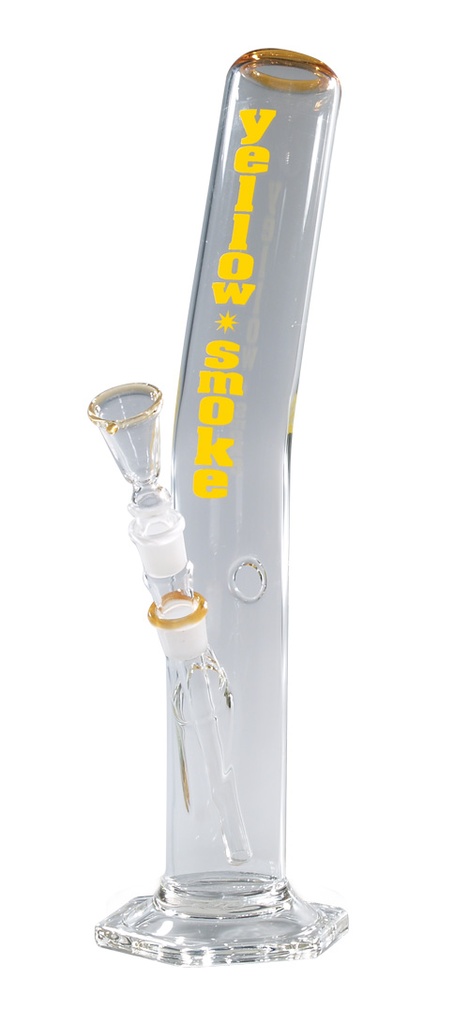 Glass Bong - 18.8 cm - 40 cm - Yellow Smoke - Round Base